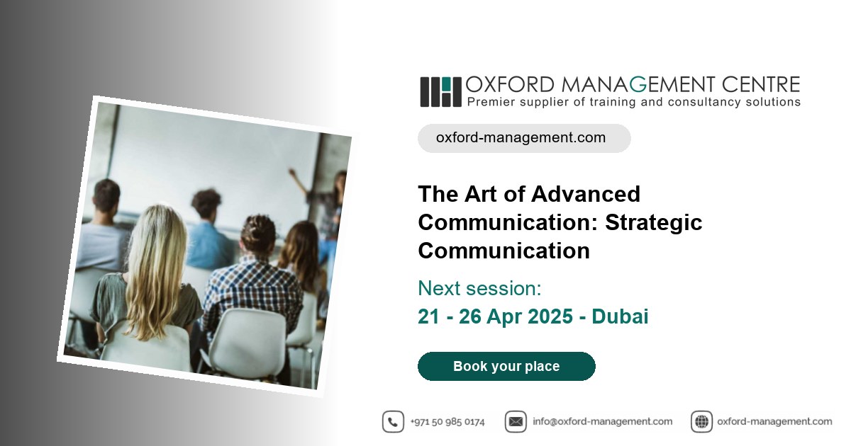 Promoting Communication Course The Art of Advanced Communication: Strategic Communication Training Course
