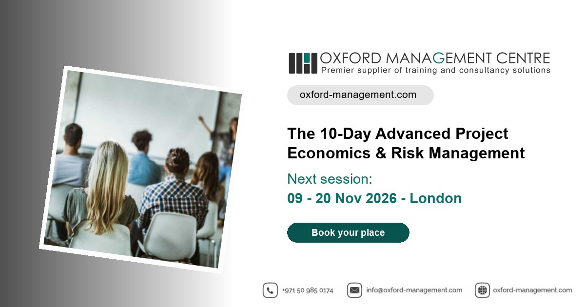 Project Risk Management Workshops The 10-Day Advanced Project Economics & Risk Management Training Course