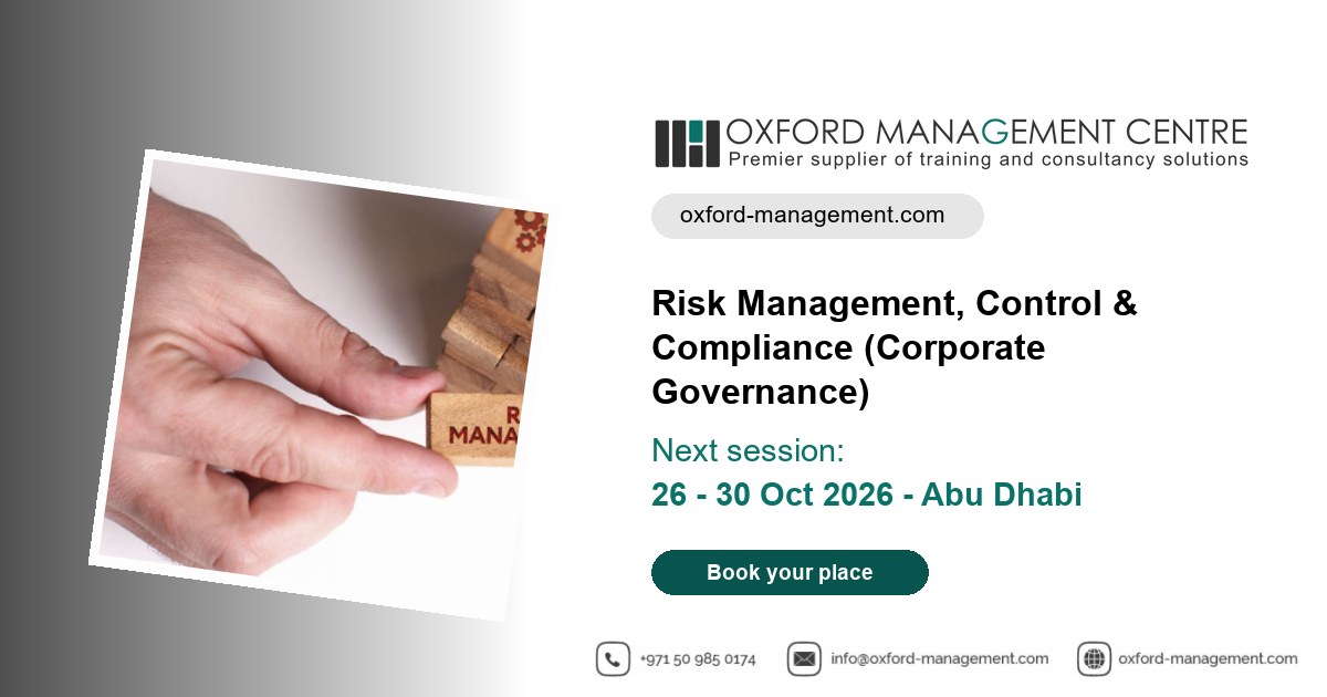 Risk Management, Control & Compliance (Corporate Governance) Training ...