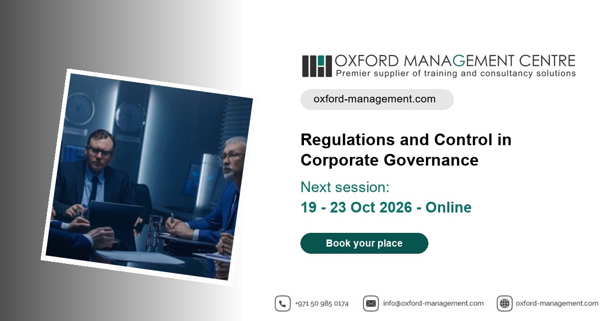 Regulations and Control in Corporate Governance Training Course