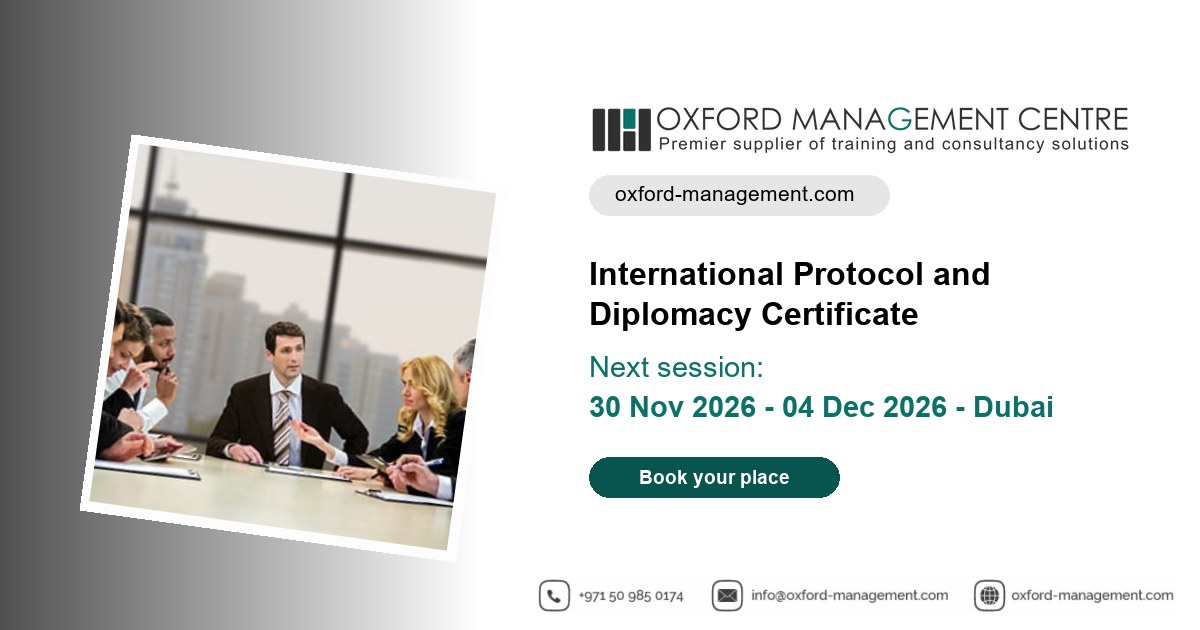 Protocol International International Protocol and Diplomacy Certificate