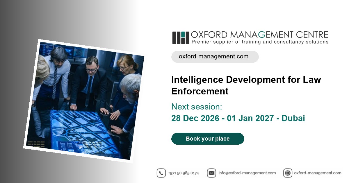 Intelligence Development for Law Enforcement | 5-Day Police and Law ...