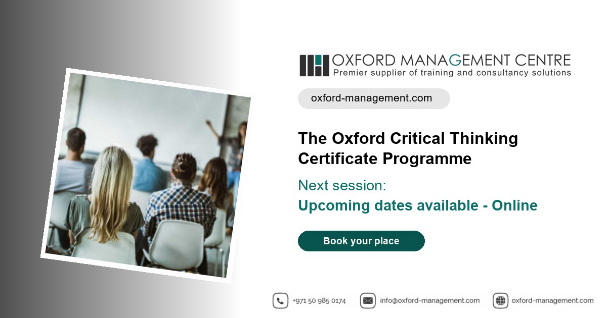 The Oxford Critical Thinking Certificate Programme | 10-Day Course