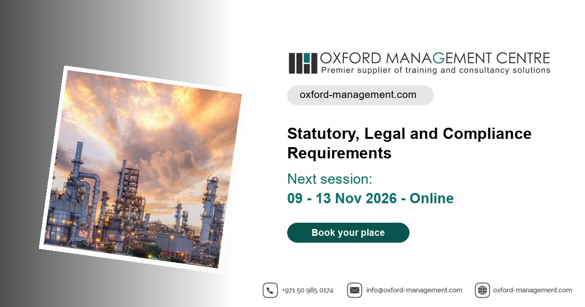 Statutory, Legal and Compliance Requirements for the Oil & Gas Industry ...