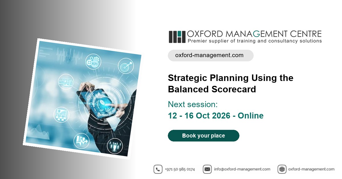 Strategic Planning Using the Balanced Scorecard Training Course