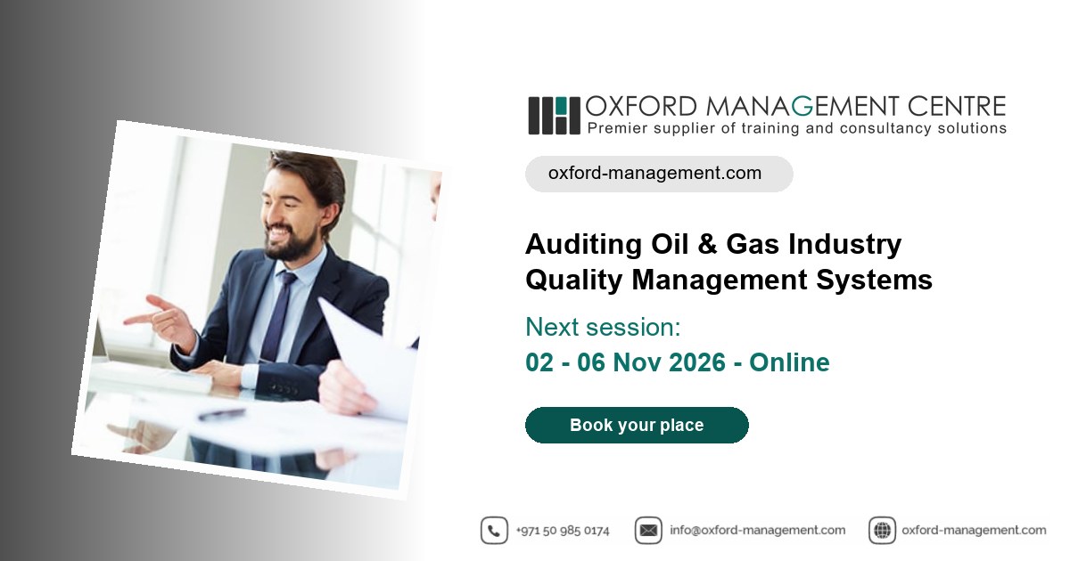 Auditing Oil & Gas Industry Quality Management Systems Training Course